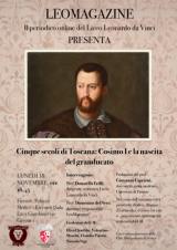 La locandina per la celebrazione di Cosimo I