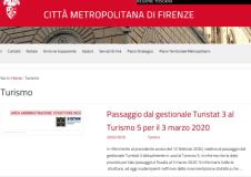 Pagine del turismo sul sito della Citta' Metropolitana di Firenze