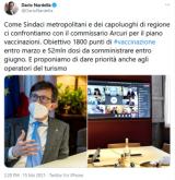 Il tweet del Sindaco Dario Nardella