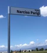 L'intestazione di viale Narciso Parigi a Capalle