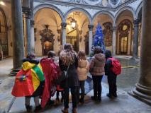 Acceso l'albero di Natale nel Cortile di Michelozzo di Palazzo Medici Riccardi