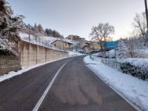 Neve al confine provinciale tra Firenze e Arezzo