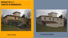 Rendering Tenuta di Mondeggi (fonte Città Metropolitana di Firenze) 