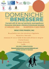 Locandina Domeniche del Benessere Comune Scarperia e San Piero (fonte Città Metropolitana di Firenze)