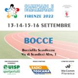 Locandina Torneo di Bocce Olimpiadi e Paralimpiadi della Città Metropolitana di Firenze 