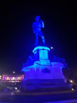 Il David illuminato in Piazzale Michelangelo
