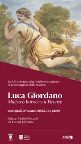 L'invito per la conferenza stampa sulla mostra di Luca Giordano