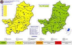 Allerta meteo codice giallo (Fonte immagine PC Città Metropolitana di Firenze)