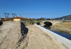 Muro a fiume vista verso monte (Fonte foto CBMV)