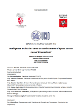 Locandina Convegno Intelligenza artificiale: verso un cambiamento d’Epoca con un nuovo Umanesimo? Palazzo Medici Riccardi a cura del Comitato Tecnico Scientifico Nazionale Ucid 