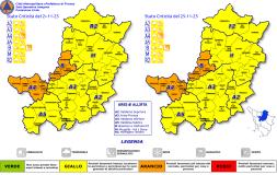 Allerta arancio e gialla