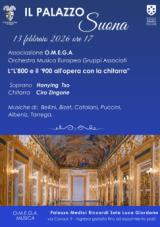 Locandina concerto L’800 e il ‘900 all’opera con la chitarra 13 febbraio 2026