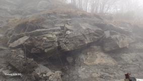 La parete rocciosa interessata al crollo