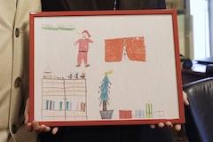 Il disegno di Nadia Nencioni (foto Antonello Serino - Met Ufficio Stampa)