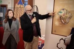Alessia Bettini e Paolo Penko durante l'inaugurazione della mostra (foto Antonello Serino - Met Ufficio Stampa)