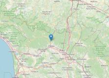 Il punto di epicentro della scossa (foto da Ingv)